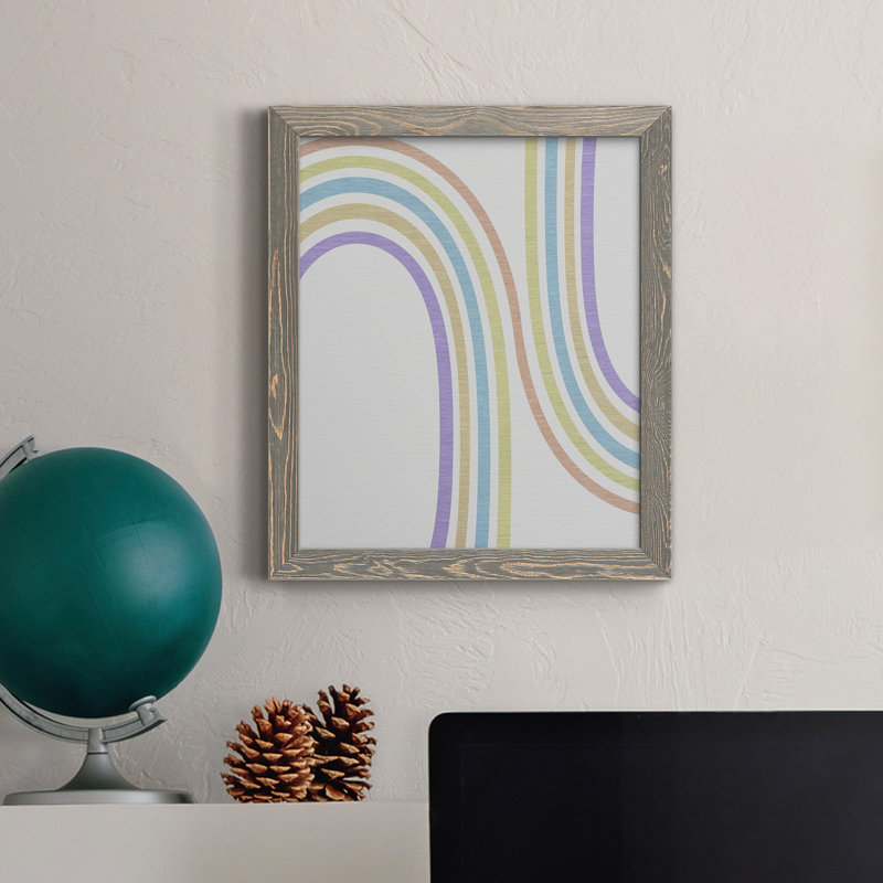 Tubular Abstract III - Peinture sur toile encadrée, H 44 po x l 31 po x P 1 po, gris