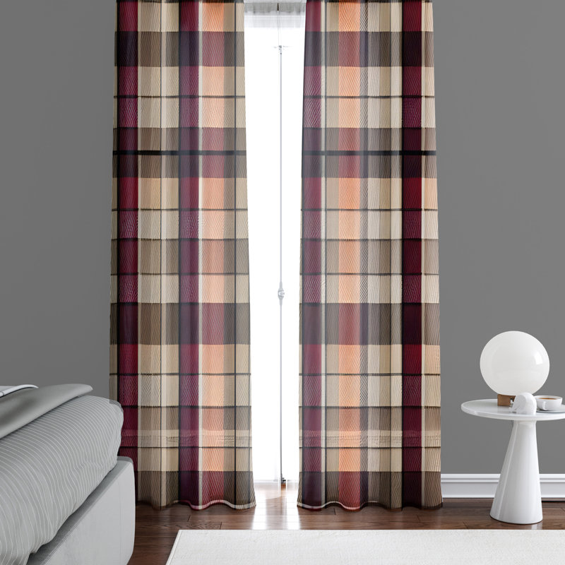 Paire de rideaux semi-transparents en polyester Devrim, L 40 po x L 52 po