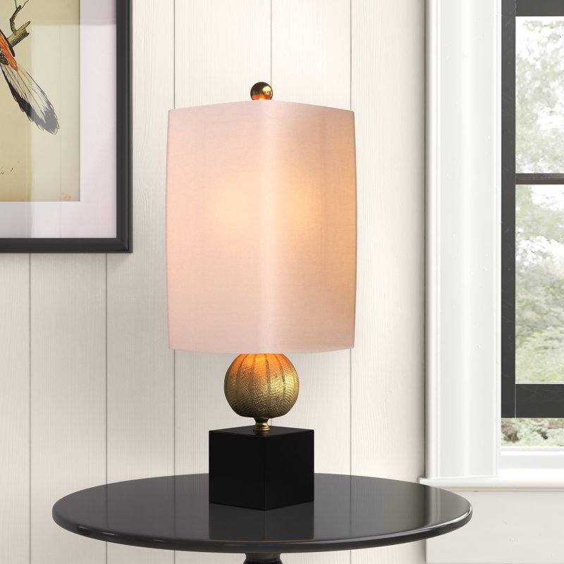 Treiber Metal Table Lamp, Black/Gold