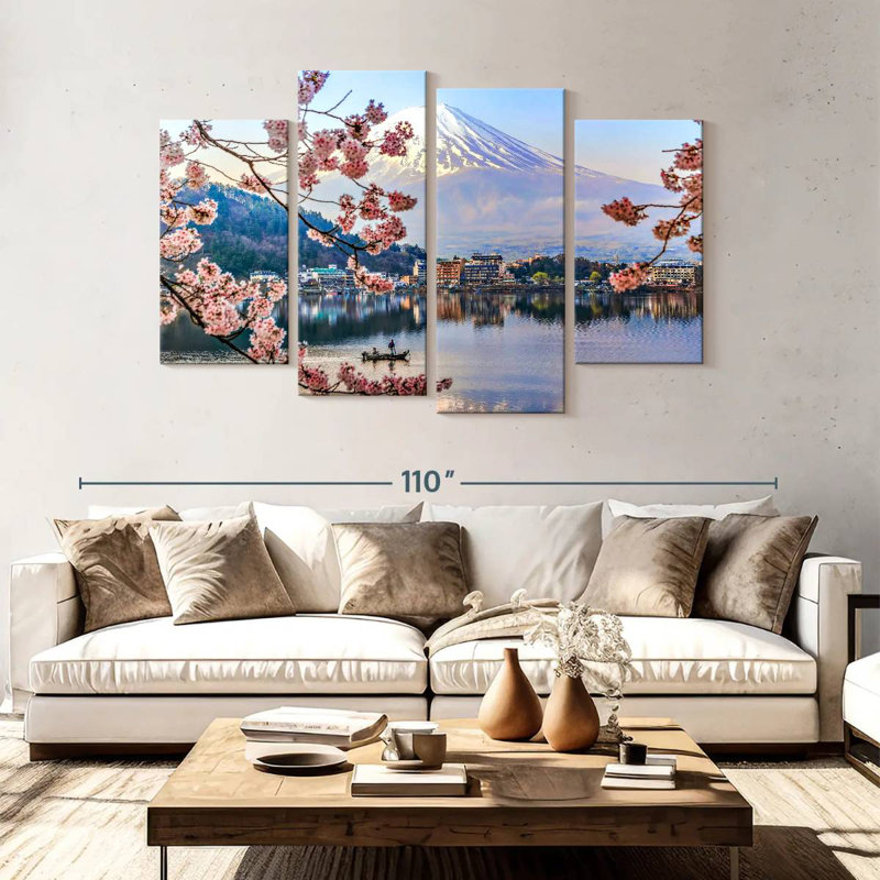 Senne Lake Kawaguchi Spring Scene, 54" H x 84" W