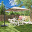Parasol d'extérieur carré en aluminium