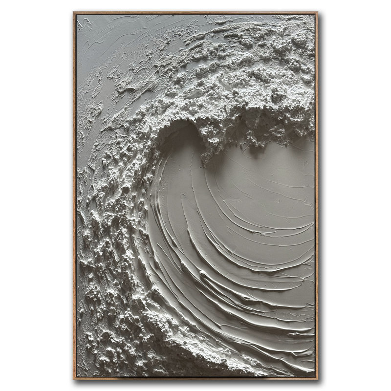 Peinture à l'huile sur toile encadrée moderne abstrait 3D