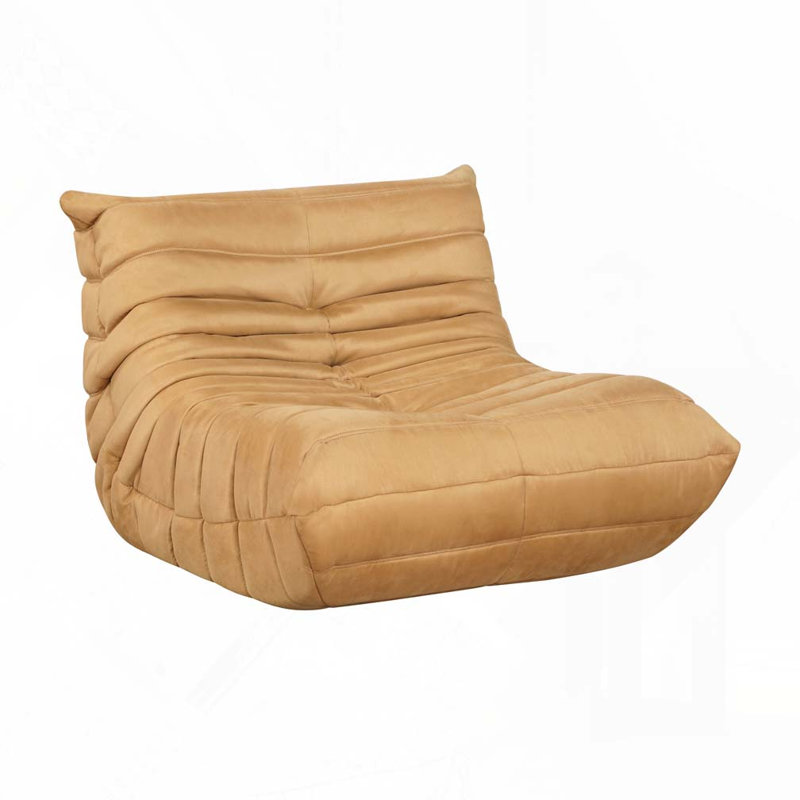Fauteuil confortable en microfibre, Jaune
