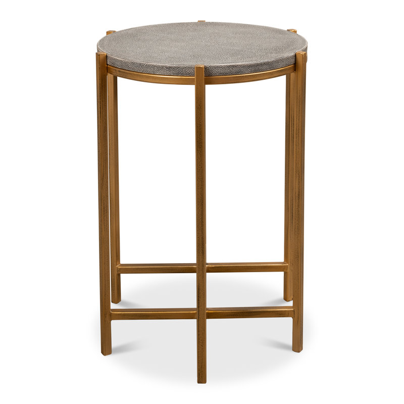 Shagreen End Table, Gray