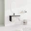 Meuble-lavabo mural flottant 30 po avec lavabo en céramique et porte d'armoire à fermeture en douceur, ensemble KD