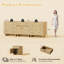 Ensemble de rangement modulaire 3 pièces avec 7 tiroirs, 2 portes, une étagère réglable et une finition imitation bois, chêne naturel-1195604237