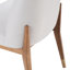 Chaise de salle à manger rembourrée ornementale blanche / brune Oracle, ensemble de 2
