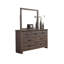 Mobilier de chambre à coucher avec tiroirs en bois à finition naturelle