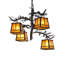28" Wide Pine Branch Valley View 4 Light Chandelier