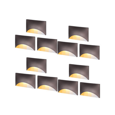 5CCT LED Step Light, 120V Aluminum Wall-Mount Stair Lights for Hallways, Decks & Outdoor Steps, Oil Rubbed Bronze