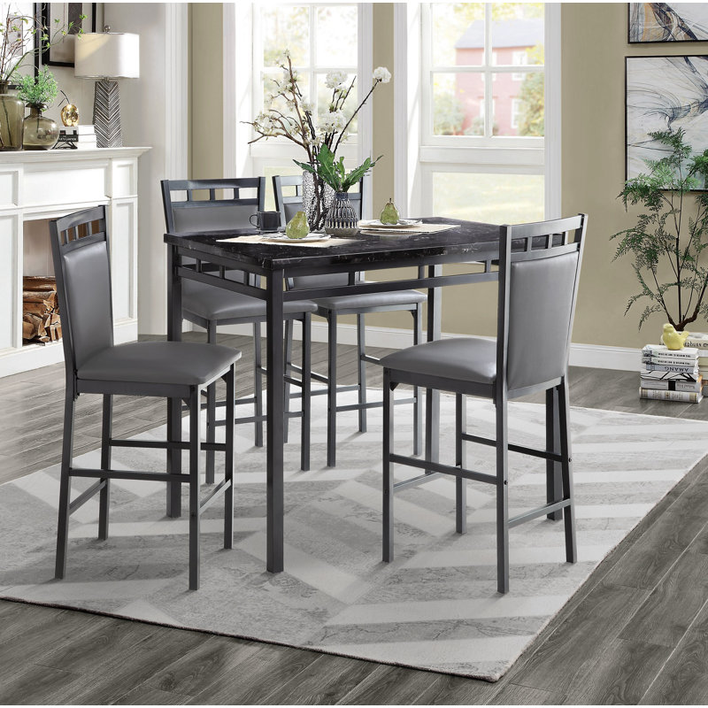 Patnode 5-piece Counter Height Dining Set, Gray