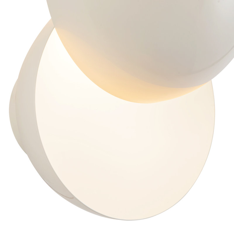 Void 12-in Black dimmable LED Wall Sconce, White