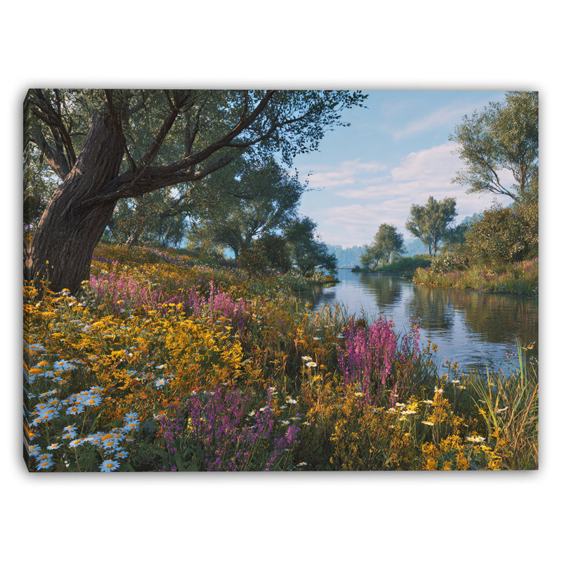 Art mural sur toile Riverside, H 36 po x l 48 po