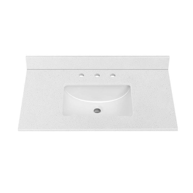 36 Quartz Material 1 Single Bathroom Vanity Top Yes Sink