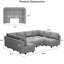 Ensemble de canapé modulaire surdimensionné en forme de U avec siège de rangement et grand canapé convertible Neemi-256618518