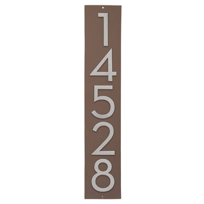 Floating Modern 4" Number Vertical Address Plaque (5 Digits)