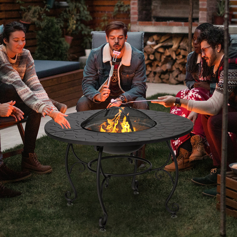 Foland Round Iron Smokeless Fire Pit