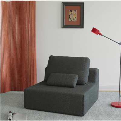 Canapé modulaire surdimensionné surdimensionné, ensemble de canapé de plancher Boucle de luxe, canapé convertible compressé, canapé spacieux rempli de mousse pour le salon, combinaison libre, 3 couleurs