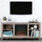 Kneeland 58" Open Storage Media Console with Electric Fireplace-900274149