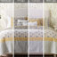 6 pièces de courtepointe jaune, très grand / très grand, en tissu de qualité, avec collection de coussins Blend