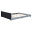 Lit plateforme tapissier grand et simple TG, lit mère et enfant, similicuir-577835587