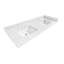 Plan de toilette en quartz blanc de Carrare avec double lavabo et dosseret-119457680
