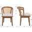 Chaise rustique avec dossier en osier et siège large pour salle à manger et salon-185040137-185040244