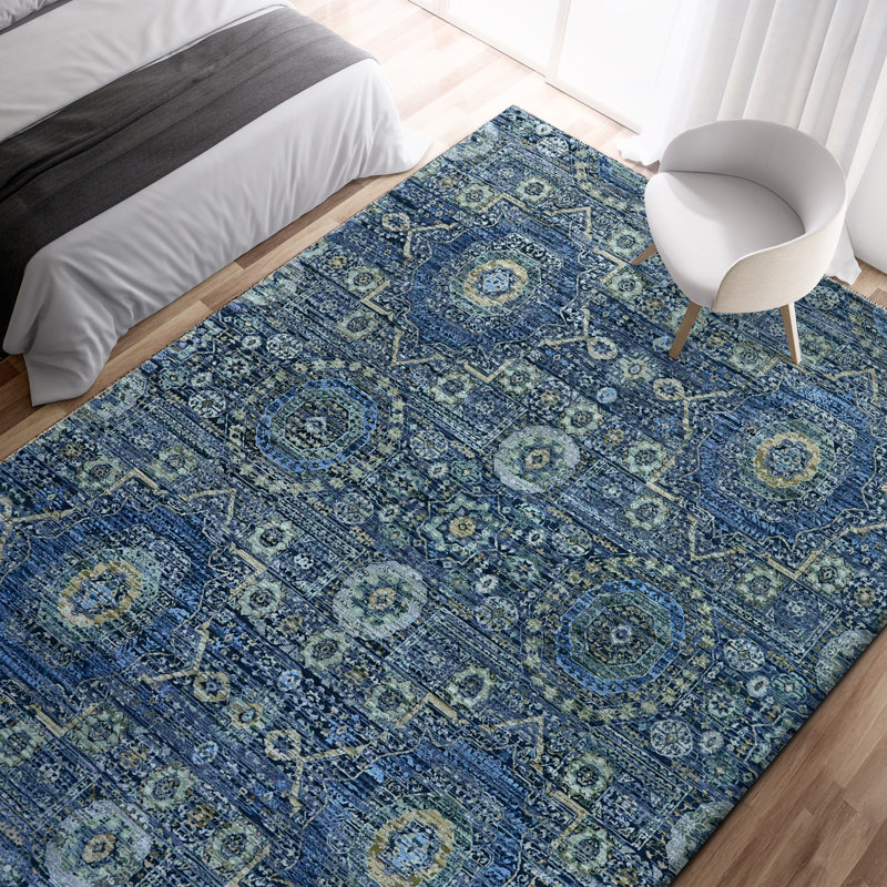 Tapis rectangulaire noué à la main, Rectangle 12 pi x 15 pi