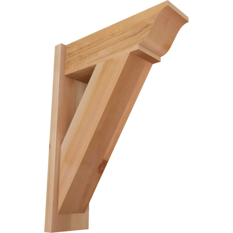 Traditional Rustic Wood Outlooker, 22" D x 30" H, 7 1/2" W Western Red Cedar (Smooth)