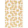 Tapis intérieur / extérieur géométrique ivoire / doré crocheté à la main