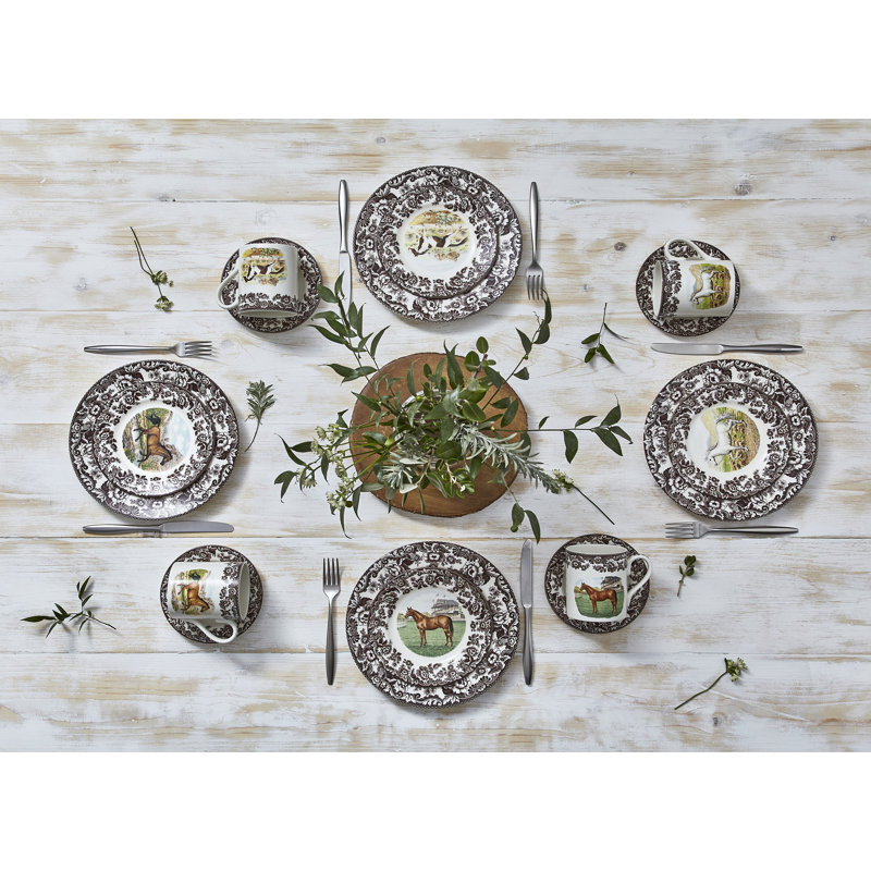 Assiette à dîner Spode Woodland Horses 10,5 po
