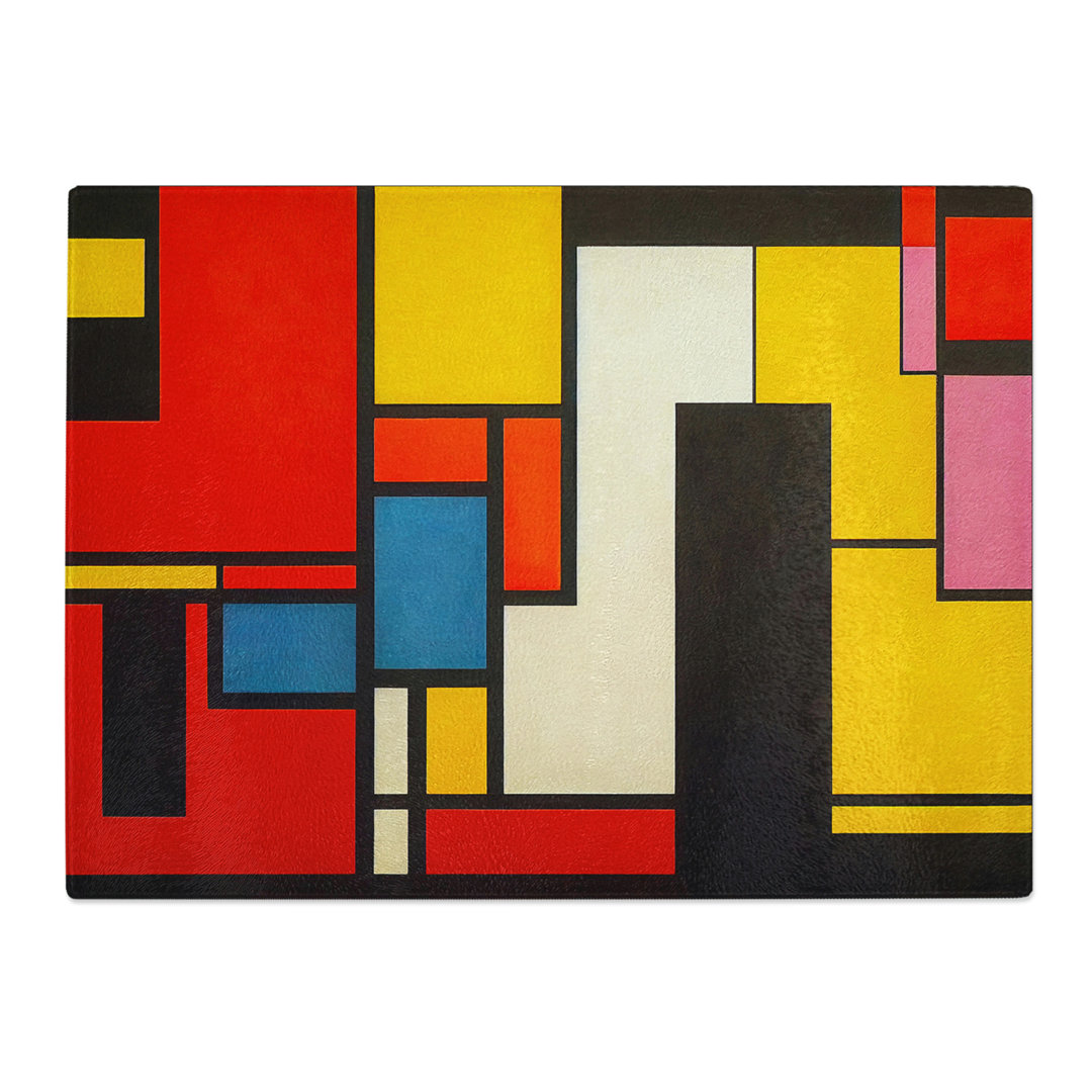 Cubism Art Abstract  Glass Chopping Board