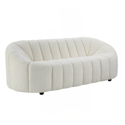 Canapé en sherpa blanc Teddy