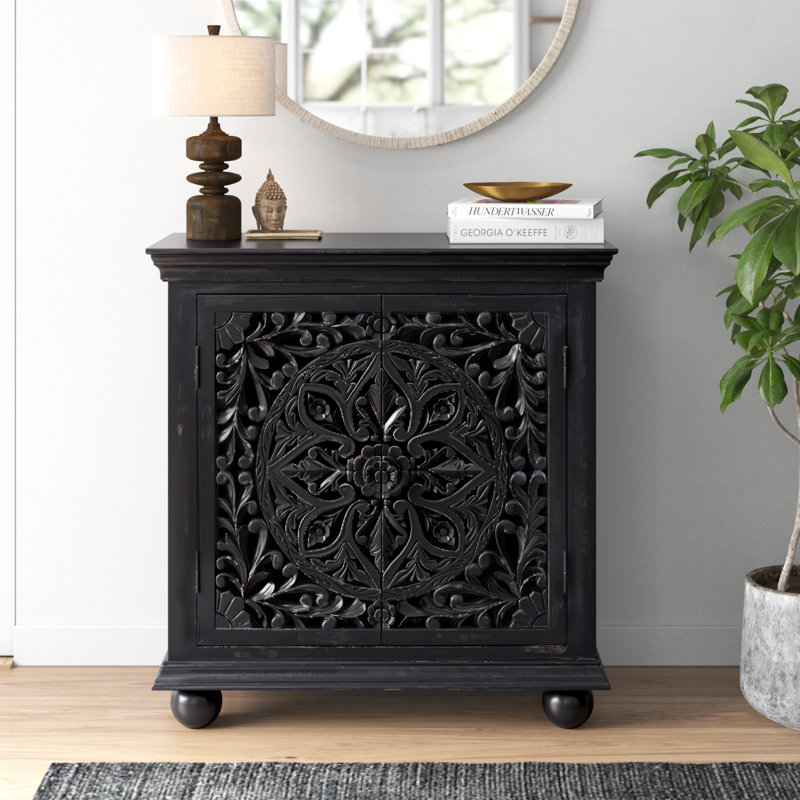 Kyte Solid Wood Accent Cabinet