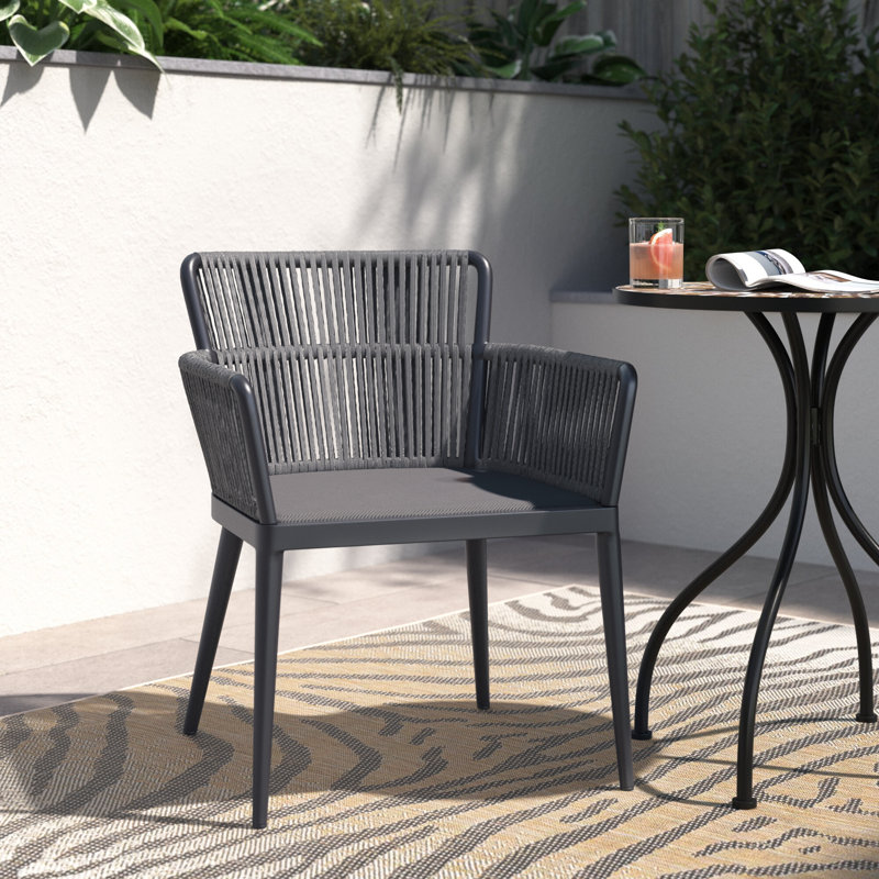Fauteuil de salle à manger en aluminium thermolaqué Nette