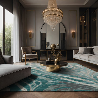 Tapis gris soyeux et moelleux