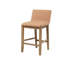 Tabouret de bar brun à hauteur de comptoir en bois massif de 2 chaises contemporaines classiques rondes pour la cuisine, offrant un soutien ferme et des caractéristiques naturelles uniques, assemblage simple requis