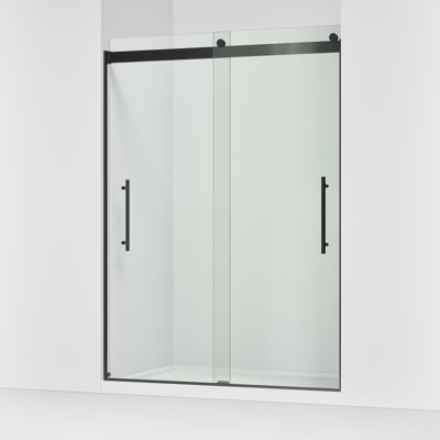 Levity Plus Less Sliding Shower Door, 81-5/8" H x 56-5/8 - 59-5/8" W, With 3/8" Thick Crystal Clear Glass