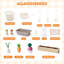 Wooden Kitchen Playset for Kids, Pretend Play Kitchen with Microwave, Sink, Oven, Chalkboard & Plant Kits-119832526