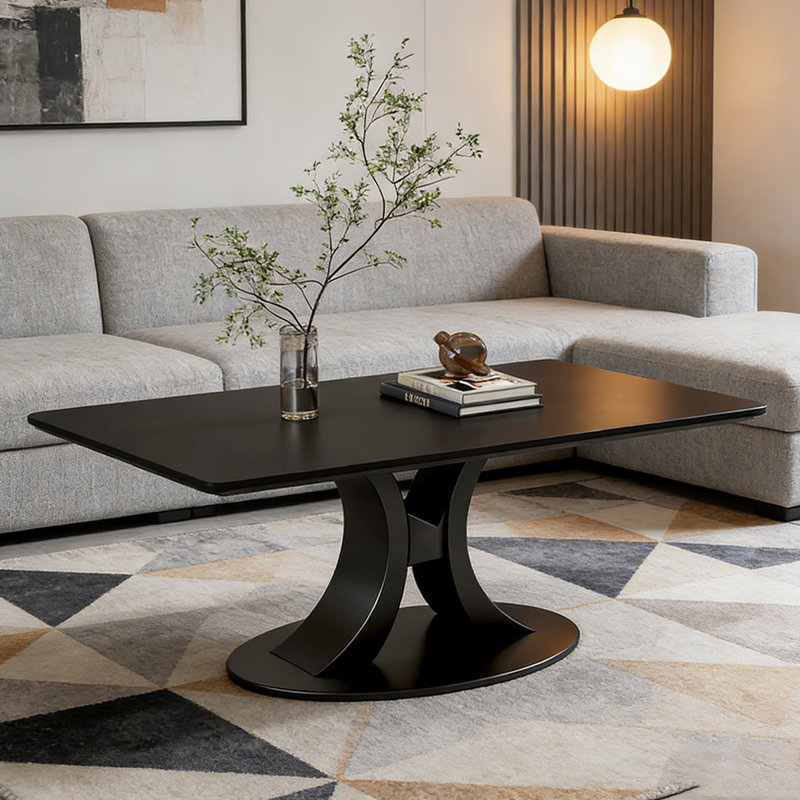 Table basse Home, Noir, H 17,71 po x L 51,18 po x l 27,55 po, Noir