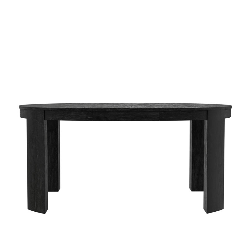 Table de salle à manger extensible 48 po Payton, Noir, noir, noir, noir