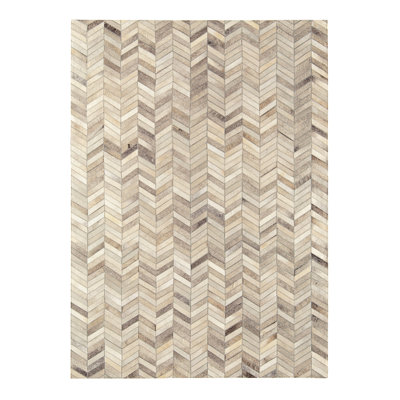 Karlee Chevron Cowhide Area Rug