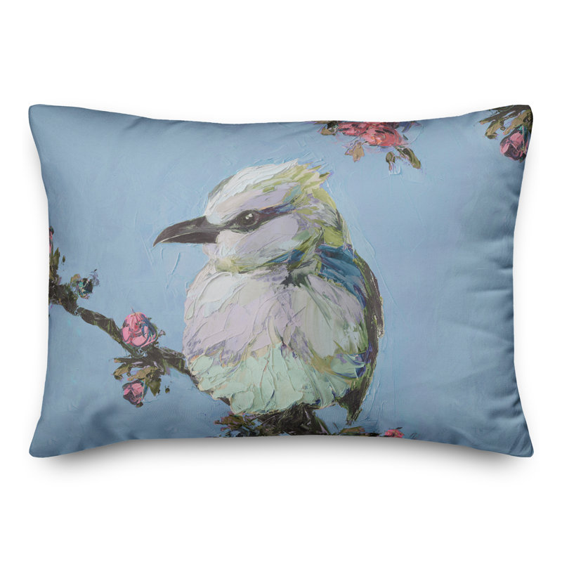 Outdoor Reversible Throw Pillow, Blue