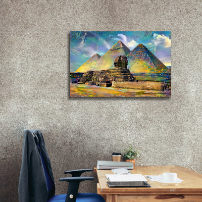  'Egypt Giza Pyramids Sphinx' by Pedro Gavidia Canvas Wall Art