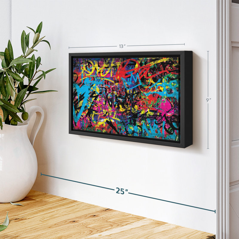 Abstrait "Graffiti abstrait", H 13 po x l 9 po