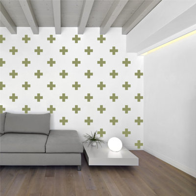 Décalcomanie murale à motifs croisés suisses