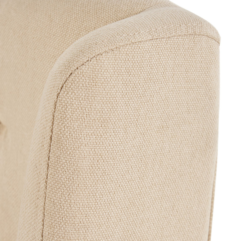 Toshia 1'' H Tufted Upholstered Dining Chair, Beige