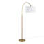 Lampe sur pied contemporaine 63 "en métal avec abat-jour en lin Puck de Grandview Gallery