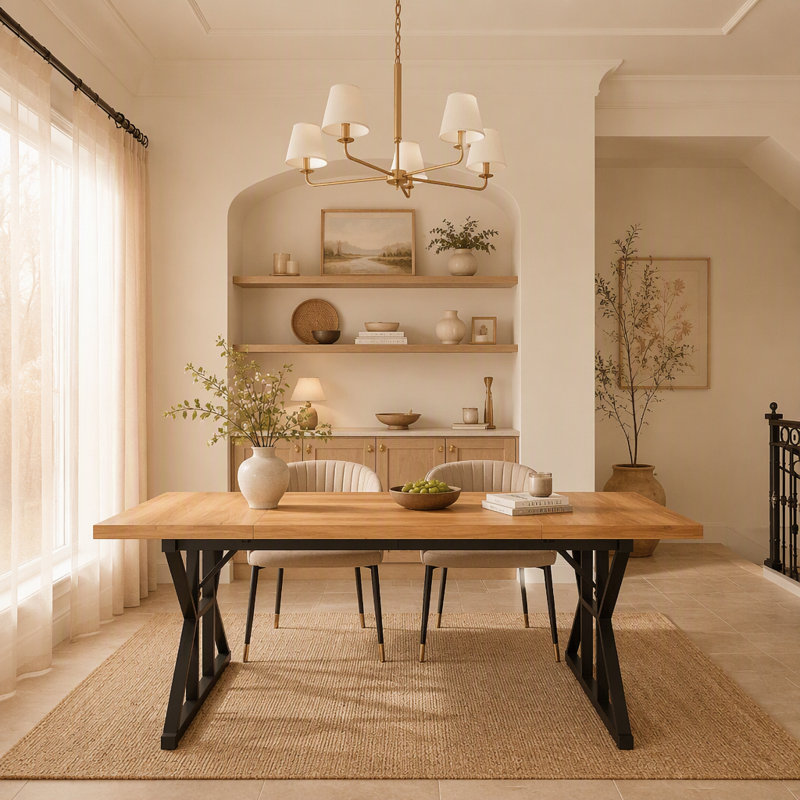 Table de salle à manger, Noyer clair