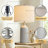 Anazagene 24" Modern Gray Ceramic Table Lamp With 3-Way Dimmable Light For Bedroom And Living Room-819782916